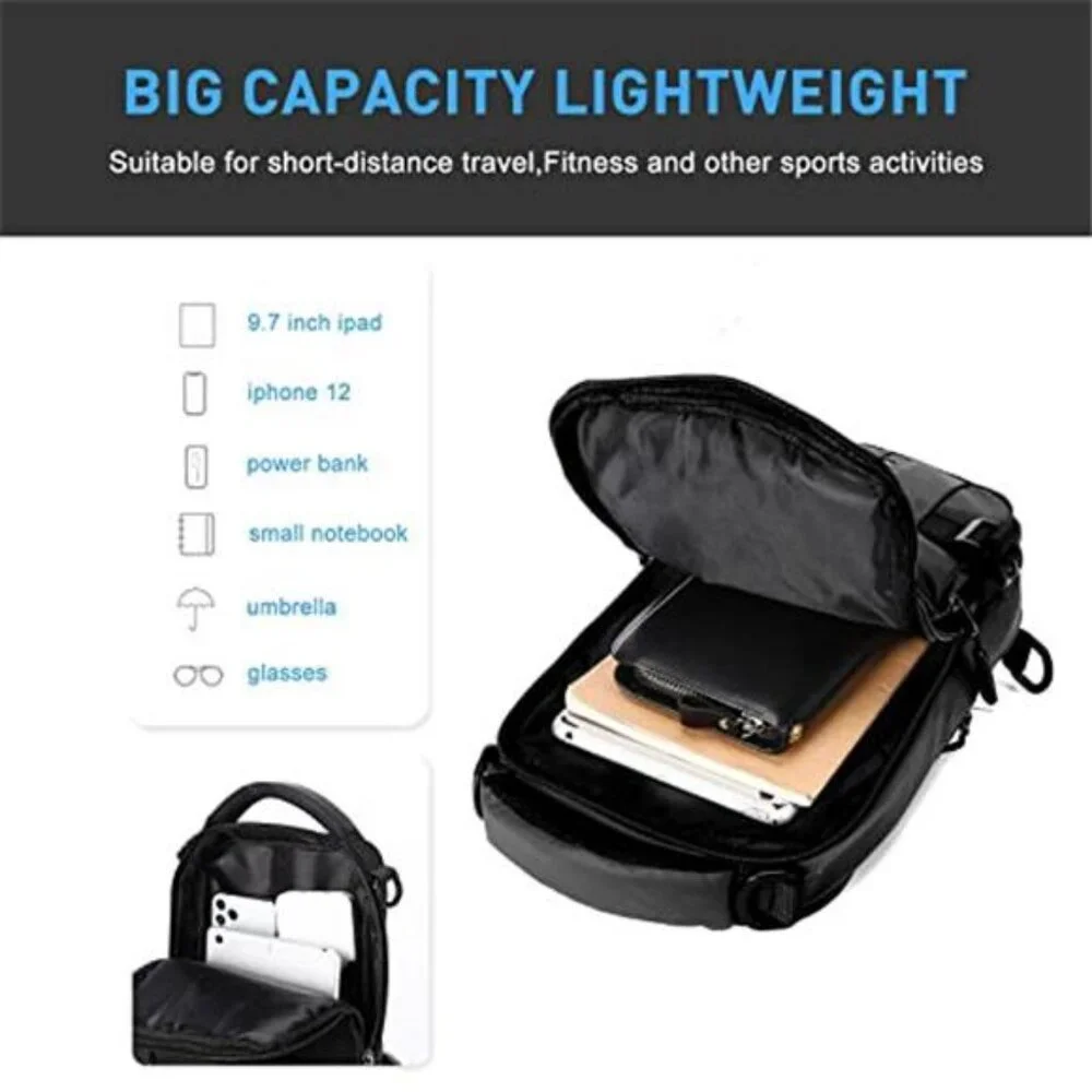Anti Theft Sling Crossbody Backpack Shoulder Bag for Men Lightweight